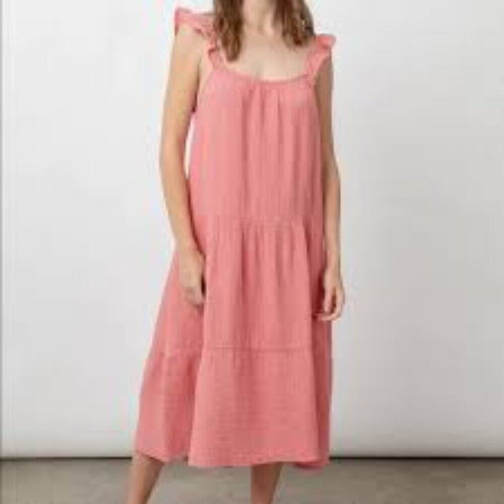RAILS DARK PINK CAPRI DRESS WOMEN SIZE MEDIUM DRESS 100% COTTON